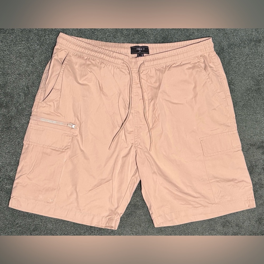 NWT ☀️ Forever 21 Men’s Drawstring Cargo Shorts Stretch Relaxed Fit XL